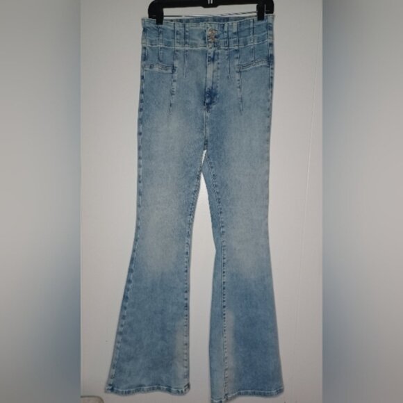 We The Free Light Blue Flare Jeans - Picture 7 of 13